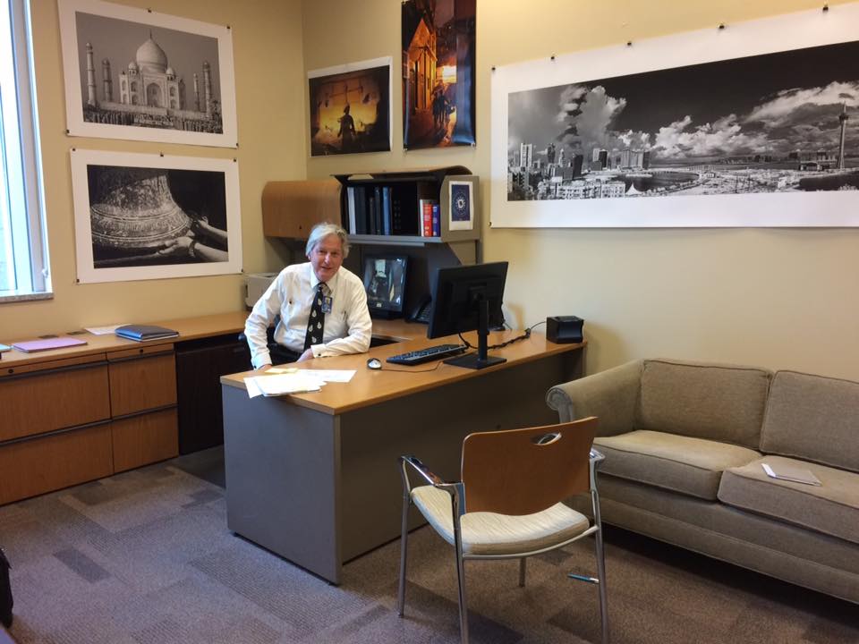 Julee Allen's Photo of Laurence Kent Jones in his Office in Kathmandu.