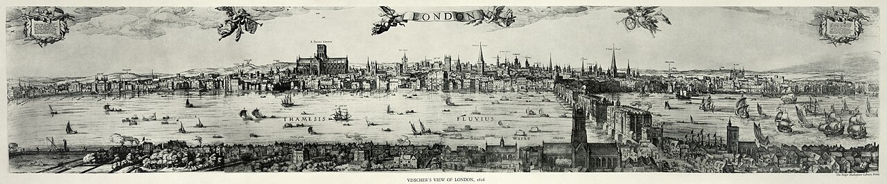 1616 Engraved Panorama of London.